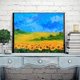 thumbnail image 2 of Arte de la pared de la lona para la decoración de la pintura del paisaje de la flor del girasol de la habitación Afortunado Sencillez, 2 of 3