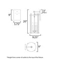 thumbnail image 3 of 30065CLBK Maxim Lighting Belfry - 3 Light Outdoor Wall Sconce-20 Inches Tall and 9 Inches Wide, 3 of 5