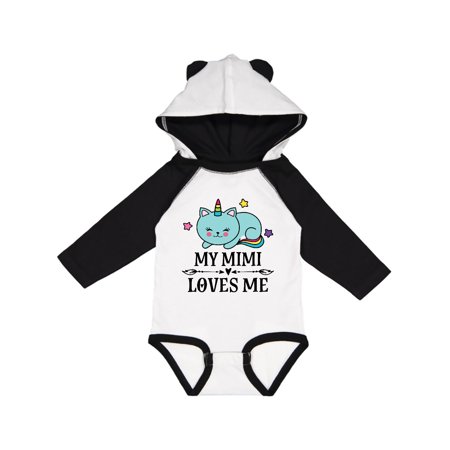 

Inktastic Mimi Loves Me Unicorn Cat Gift Baby Girl Long Sleeve Bodysuit
