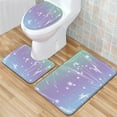 thumbnail image 2 of InsCrazy Bathroom Rugs Sets 3 Piece Bathroom Super Absorbent Floor Mat Three Piece Bathroom Non-slip Mat U-shaped Floor Mat Toilet Seat Mat Bath Decor, 2 of 7