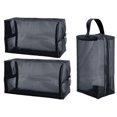 thumbnail image 1 of Travel Accessories Women Makeup Travel Bag Grenadine Material Black 21X12X8CM 3Pcs, 1 of 3