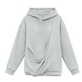 thumbnail image 5 of shoper Girl's Hoodie with Cat Pocket, Funny Hoodies Pouch Hoodie for Kid Kangaroo Pocket Dog Pouch Sweatshirts Breathable Pet Carry Bag Pullover Animal Holder Long Sleeve Tops Light Gray, 5 of 6