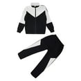 thumbnail image 4 of Ruyang Boys Girls Cycling Skating Suit Tracksuit 2 Piece Outfits Zip Up Sweatshirts Joggers Set Mock Neck Sweatsuits, 4 of 8