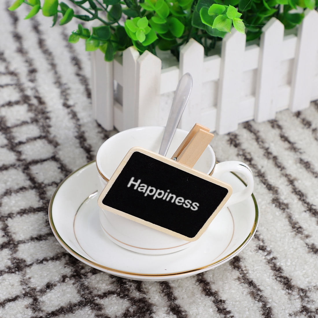 Unique Bargains 10 Pcs Mini Chalkboards with Clips for Weddings Party Message Board