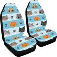 thumbnail image 2 of ABPHQTO Juego de 2 fundas para asientos de coche Cat Paw Universal Auto Asientos delanteros Protector para coche, SUV sedán, camión, 2 of 3