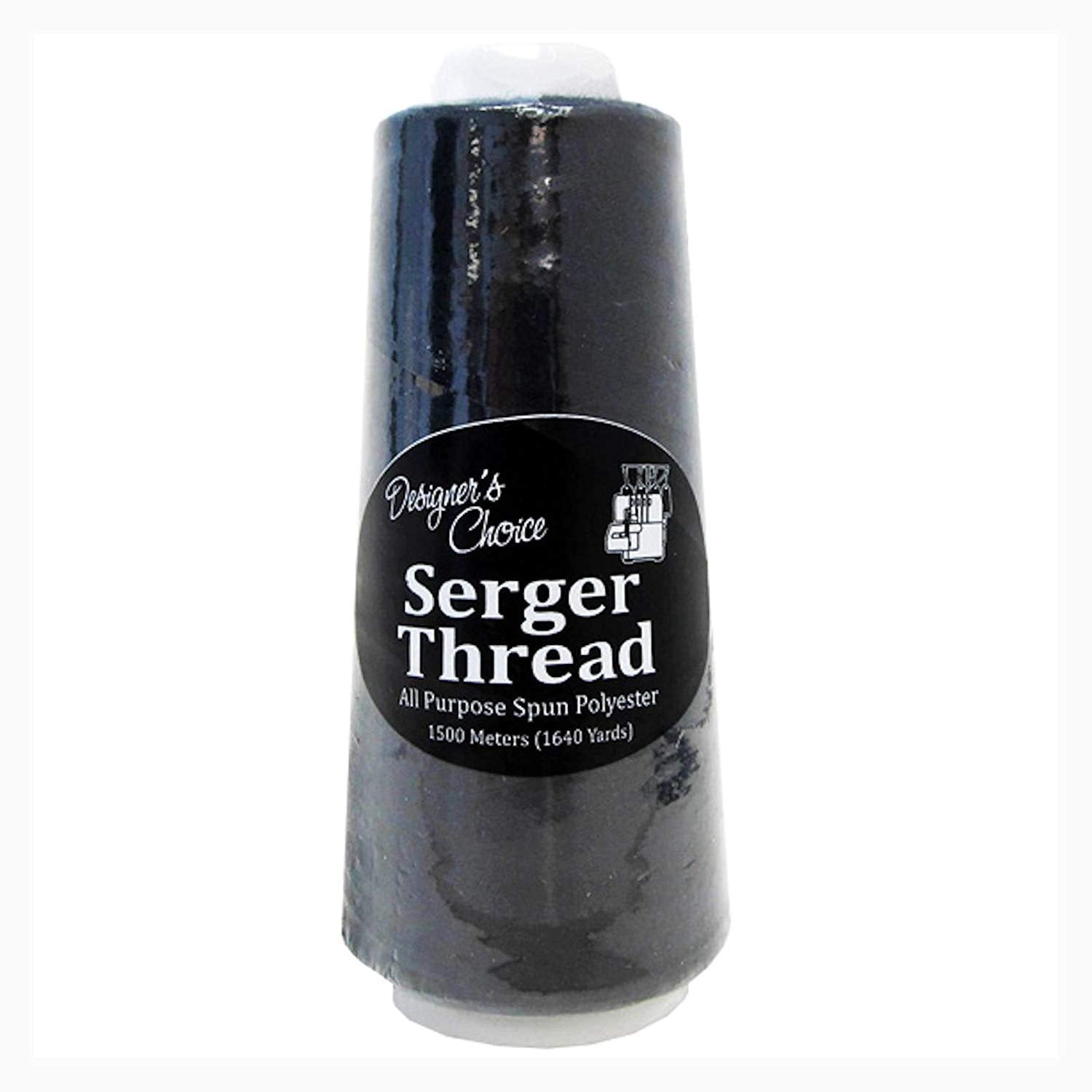 Set of 12 Black & White Serger Embroidery Thread Cones by Allary