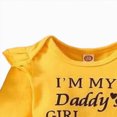 thumbnail image 5 of TOWED22 Newborn Baby Girl Fall Winter Outfits 3 Pieces Clothes Set Long Sleeve Crew Neck Cute Bodysuit Romper Bow Pants Headband Jumpsuit Set(Yellow,6-12 M), 5 of 5