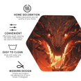 thumbnail image 2 of Disketp Magma Fire Black Dragon Funny Coasters,6 Pcs Leather Coasters with Holder, Perfect Housewarming Hostess Gifts,Protect Furniture from Water Marks Scratch and Damage, 2 of 5