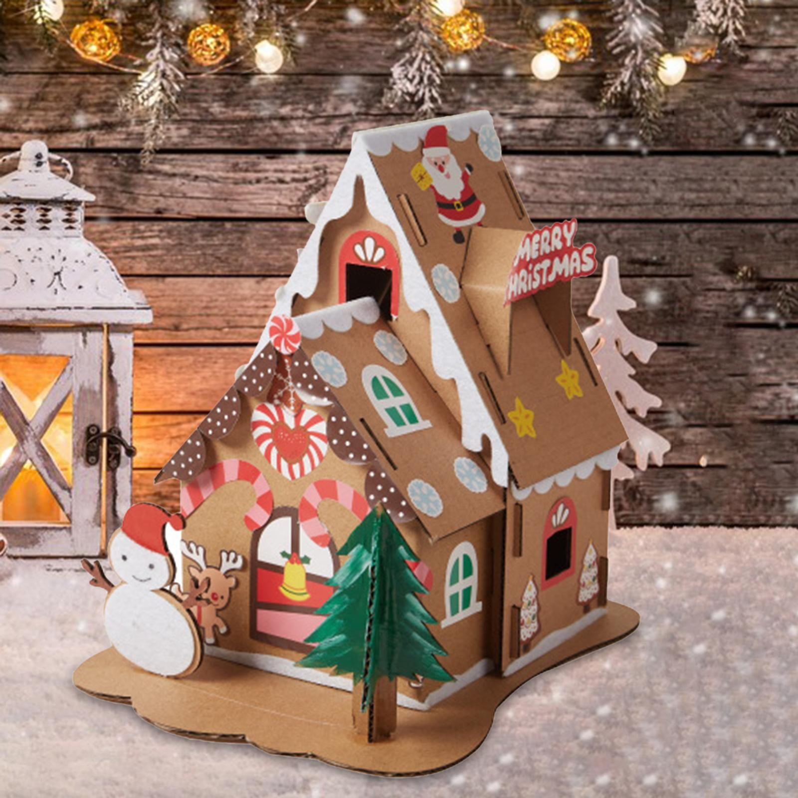 DIY Christmas Houses Craft DIY Kits Project Art for Girls Children