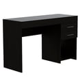 thumbnail image 1 of TUHOME Ibare Two Drawer Computer Desk  Engineered Wood Desks in  Black, 1 of 10