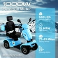 thumbnail image 5 of Xlluproid Heavy Duty Electric Mobility Scooter,800W All Terrain 4 Wheel Powered Scooters for Seniors and Adults,Handicap Scooter for Travel with Long Range Battery,Blue, 5 of 17