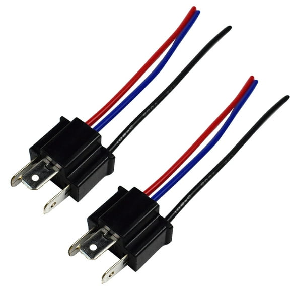 Yuhsdv 1 Pair 9003 H4 Bulb Socket Male Adapter Connector for Headlight Fog Lamp