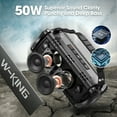 thumbnail image 2 of W-King 50W Bluetooth Speakers, IPX6 Waterproof, Deep Bass, 30H, TWS, Black, 2 of 7
