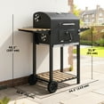 thumbnail image 3 of Outsunny Barbecue au Charbon de 20 Pouces avec Poêle à Charbon Réglable Barbecue, 3 of 10