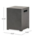 thumbnail image 3 of Reign Metal Outdoor Tank Holder Side Table, Concrete Finish, 3 of 7