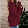 thumbnail image 4 of Sweaters for Women Women Casual Long Sleeve Oversized Loose Knitted Sweater Tops Blouse Oversized Sweaters for Women, 4 of 7