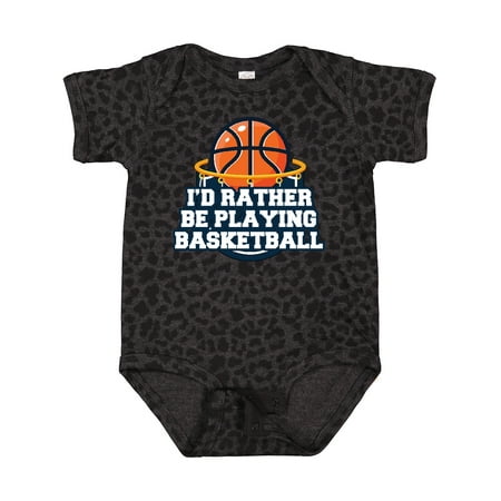 

Inktastic I d Rather Be Playing Basketball Boys or Girls Baby Bodysuit