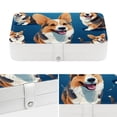 thumbnail image 4 of Corgi PU Leather Jewelry Box with Removable Compartment and Necklace Organizer Display Case - Portable, 4 of 6