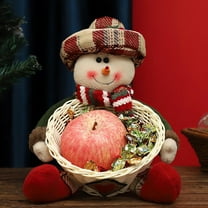 Nilvkv Christmas Doll Ornaments Candy Basket Candy Bowls Fruit Basket Fruit Tray Container Christmas Decoration for Snack Dried Fruit Candy Storage for Desk Shelf Fireplace Winter Holiday Decor