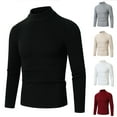 thumbnail image 2 of ZCFZJW Men's Turtleneck Sweater Slim Fit Turtle Neck Sweater for Men Lightweight Ribbed Knitted Long Sleeve Pullover Sweater Thermal Sweater Beige#01 XL, 2 of 6