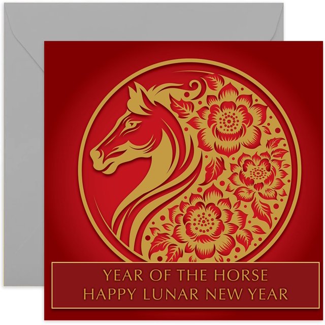 Tarjeta de felicitación Old English Company Año del Caballo 2026