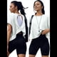 thumbnail image 3 of Camisetas de Entrenamiento de Corta para Mujer, Blusas con Espalda Abierta, Informales, para Yoga, Atléticas, Gimnasio, Holgadas, para Correr L, 3 of 8