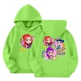 thumbnail image 1 of Moonsky Sudadera con capucha y cordón HUNTRX, estampado de grupo de chicas coreanas, jersey corto, suave y cómodo, top de manga larga para primavera y otoño. Verde 150, 1 of 4