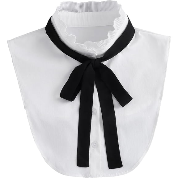 Zhengup Cotton Classic Collar Fake Collar,Detachable Dickey Collar Half Shirts Blouse for Women Girls Outfits