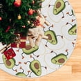 thumbnail image 5 of GZHJMY Avocado Christmas Tree Skirt Home Decoration Large Round Christmas Tree Skirt for Holiday Party Home Christmas Day Ornaments, 35.4", 5 of 6