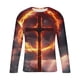 thumbnail image 5 of Blusas y camisas de manga larga con cuello redondo para hombre, blusas casuales de manga larga con cuello redondo, blusas estampadas, blusas de poliéster para hombre, 5 of 5