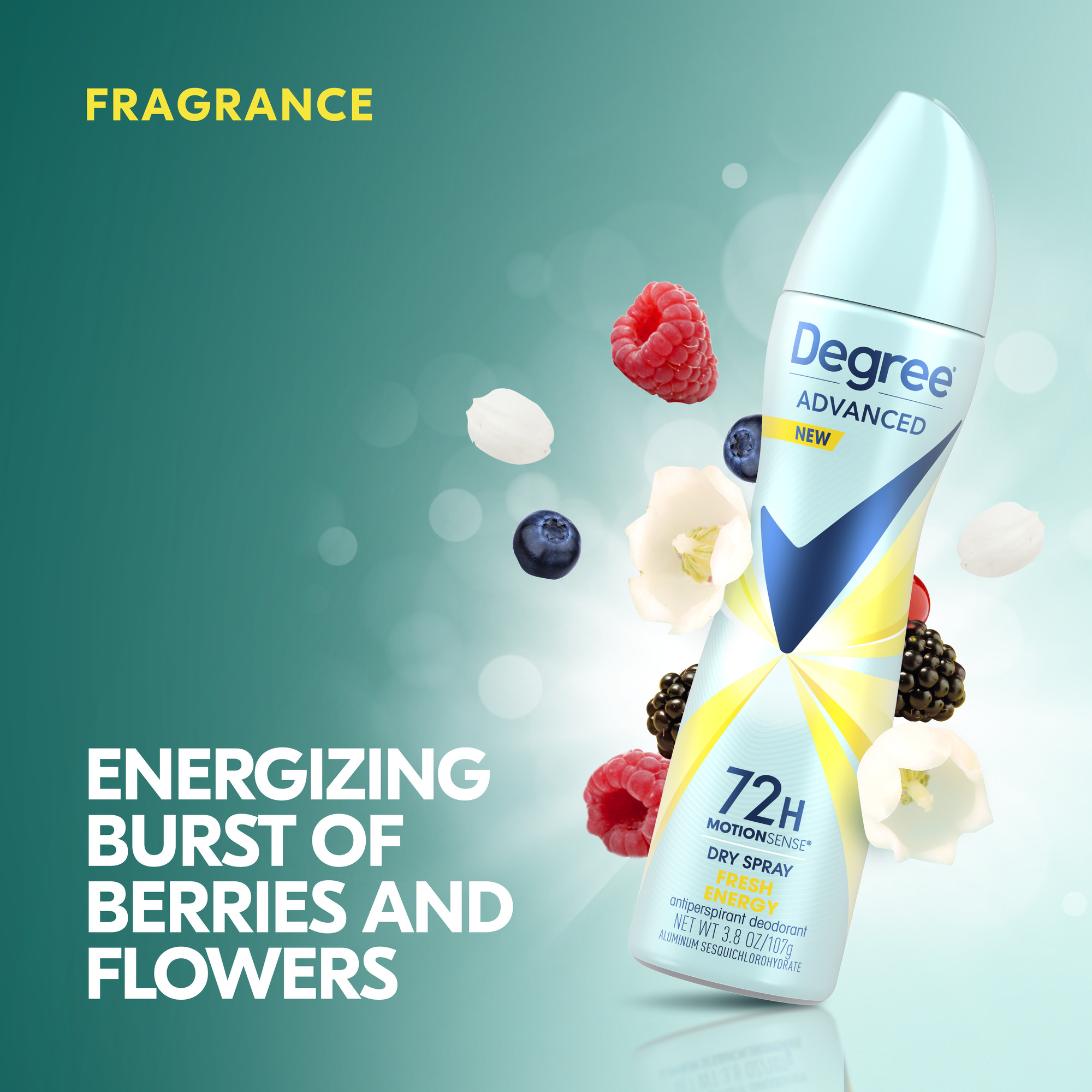 Degree Antiperspirant Deodorant Dry Spray Fresh Energy Deodorant for Women 3.8 oz - image 4 of 11