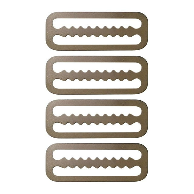 prettyia 4 Pcs Weight Belt Webbing Keeper Retainer 2" Slide Serrated Buckle