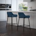 thumbnail image 3 of Set of 2 Modern Velvet 26" Counter Stool, 3 of 7