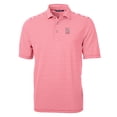 thumbnail image 2 of Men's Cutter & Buck Red Birmingham Barons Big & Tall Virtue Eco Pique Stripe Recycled DryTec Polo, 2 of 3