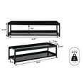 thumbnail image 3 of happimess SRK1000A Industrial Compact 10.75" 6-Pair 2-Tier Iron Shoe Rack, Black, 3 of 10