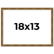 18x13 Frame Gold Kingsley Distressed Solid Wood Picture Frame Width 0.75 Inches | Interior Frame