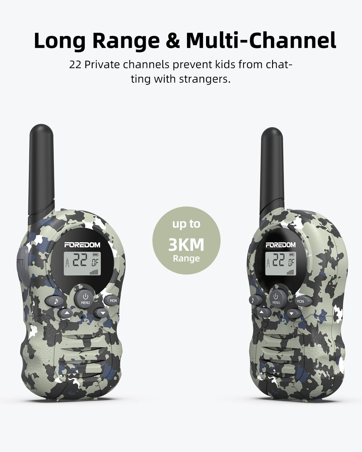 FOREDOM Walkie Talkies for Kids Rechargeable 2 Pack Long Range Pink　並行輸入