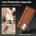 thumbnail image 6 of Nalacover Wallet Case for Samsung Galaxy A23 4G, Business PU Leather Unique Design Wristband Kickstand Credit Card Holder Slots Shockproof Scratch Resistant Phone Case for Samsung Galaxy A23 4G,Brown, 6 of 6