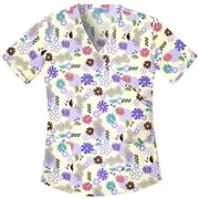 Swirley Bouquet Mock Wrap Top