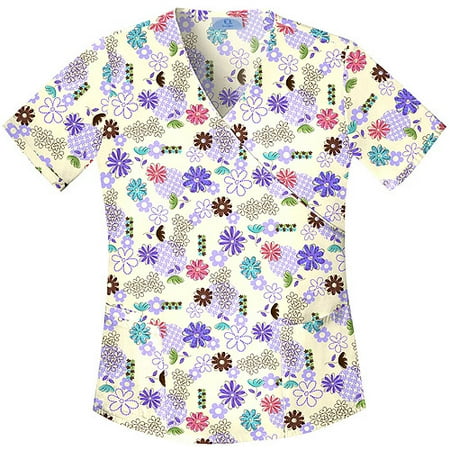 Swirley Bouquet Mock Wrap Top