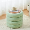 thumbnail image 3 of Tcbosik Multi-Functional Teddy Fleece Ottoman, Round Footrest and Lift-Off Lid and Storage Compartment, for Living Room, Bedroom or Studio, 18.3"Dia x 16.5"H, Holds Up to 300 lbs, Green, 3 of 6