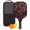 Black-4, variant on Pickleball Paddles Set Of 1, Fiberglass Surface, Liquid & Marble Print, 1 Paddles, 2 Balls & Bag