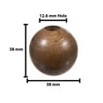 thumbnail image 2 of Craft County Round Wooden Beads for DIY Jewelry Making Necklaces & Bracelets or Macrame Crafts - Multiple Sizes & Paint / Stain Options Available, 2 of 3