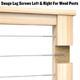 thumbnail image 2 of 100 Pack T316 Stainless Steel 1/8inch Right&Left Handed Thread Swage Lag Screws for Wood Post of Steel Cable Railing Kit, 2 of 7