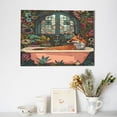 thumbnail image 6 of Naloa Fox Bathtub Floral Art Print Canvas Picture,Wall Pictures, Modern Decorative Poster,Art Prints for Bedroom, Toilet, 40 x 30 cm, Built-in Wooden Frame, 6 of 6