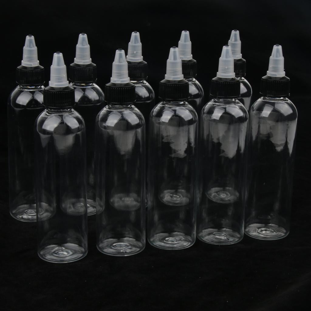 EHJRE 30 Pieces 4oz Plastic Bottles with Twist Top , Travel Squeeze Bottles, Easy to Drip and Inject Liquid, Lightweight and Easy to Carry and Use