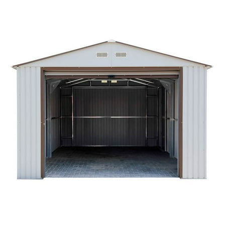 Imperial Metal Garage In Brown 12 Ft L X 20 Ft W Walmart Com