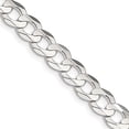 thumbnail image 3 of Sterling Silver 6.75mm Concave Beveled Curb Chain Necklace Size 18, 3 of 6