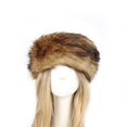 thumbnail image 2 of JM Sombrero de diadema de piel sintética esponjosa para mujer Gorro de esquí de nieve cálido de invierno grueso, piel JM, 2 of 2