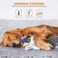 thumbnail image 4 of Long Plush Cat Bed Mats Soft Washable Pet Nest Square Fleece Cushion Puppy Kitty Mat Cat Sleeping Bed for Small Large Dogs Cats (Blue,L 70x50cm), 4 of 7